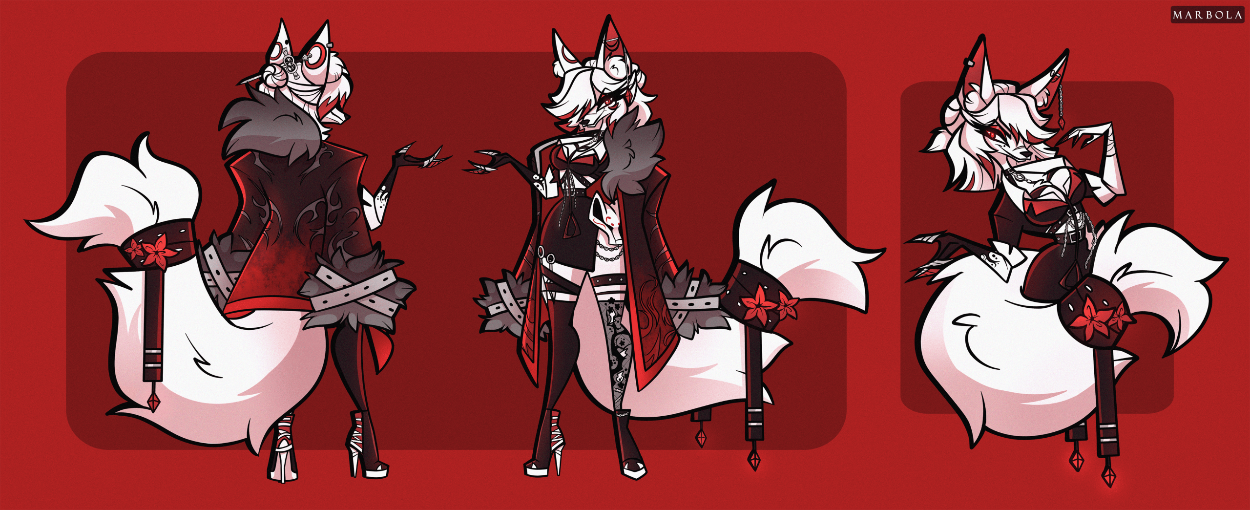 MsSaraMisaki 2.0 Anthro Ref Sheet: Marbola_Art